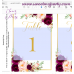 Burgundy Wedding Table numbers, Burgundy gold table numbers, (61c)